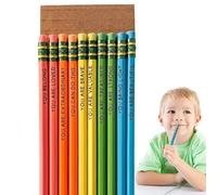 Crayons de motivation - Crayons d'écriture en bois de 7,48 pouces, 10 pièces de papeterie de récompense de classe avec citation positive avec des dictons de mots inspirants | Fournitures de rentrée sc