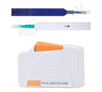 Crayons de nettoyage en fibre optique Boîte de nettoyage Fibre optique AUA-550 Nettoyant pour Cassettes pour Câble Fibre Optique LC/MU/SC/FC/ST/E2000/MPO/MTP/MTRJ/MU(LC+SC+Boîte de Nettoyage)