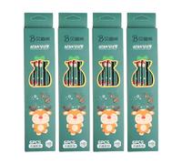 Crayons de Noël en bois avec gomme, crayons de vacances, papeterie, fournitures de fête, papeterie
