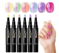 Crayons de peinture pour vernis à ongles - Outils de manucure à paillettes polarisantes - Stylo de peinture pour ongles - Crayon de dessin brillant - Crayon de contour précis en gel UV - Kit créatif