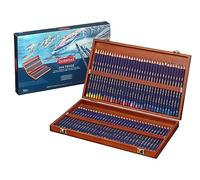 Crayons Derwent Inktense, Set de 72 Crayons de Couleur Aquarellables Permanents. Soluble à L'eau, idéal pour le Dessin, le Coloriage et la Peinture sur Papier ou Tissu, Coffret en bois (2301844)