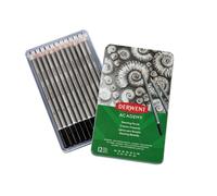 Derwent Academy - Set de 12 Crayons à Croquis dans une Boîte de Rangement, Crayons Graphites, Duretés 6B-5H, Mines Solides Précises, pour Dessin & Illustration, Qualité Professionnelle, 2301946