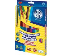 Crayons double face 36 couleurs Taille-crayon triangulaire Astra
