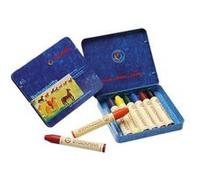 Crayons en cire d'abeille - assortiment 8 couleurs - métal STOCKMAR G