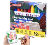 Crayons En Porcelaine Lavables Au Lave-Vaisselle 10 Couleurs Vives En Céramique Y Compris Or & Argent Couleur Non Toxiques Et Végétaliennes[Z1488]