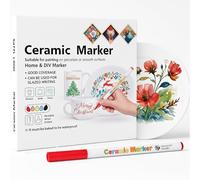 Crayons en porcelaine lavables au lave-vaisselle, résistants à l'eau 1,0 mm, 12 couleurs, conviennent pour les motifs de dessin et les créations design en porcelaine.