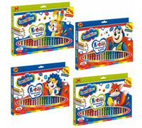 Crayons épais BAMBINO dans un étui en bois avec taille-crayon, 24 couleurs