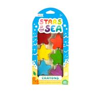 Crayons épais en forme d'étoile Ooly Stars of the Sea pour les tout-petits et les petites mains [Lot de 6] Les crayons en forme d'étoile non toxi