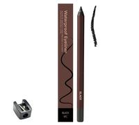 Crayons Eye-liner Occasionnels,Duo Eye-liner Waterproof 24h, Résistant à la Transpiration,Crayon Yeux Aiguisable, Eyeliner Systémique,Crayon Gel Eyeliner Lisse,Ne Bave Pas (Black)