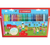 Crayons-feutres - STABILO Trio A-Z - Pack de 30 - avec 30 couleurs différentes
