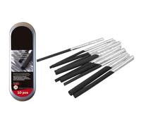 Crayons Fusain, Crayons de Croquis, Crayons Dessin Noir, 10 Pièces Willow Charcoal, pour Le Dessin, Esquisse, Ombrage, pour Des Dessins Impressionnants, 4 Tailles Différentes(9mm, 7mm, 6mm, 5mm)