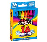 Crayons géants lavables Cra-Z-Art, 16 pièces, faciles à nettoyer, fournitures de rentrée scolaire, divertissement créatif pour les enfants de 3 a