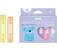 Crayons gel pailletés BB PAST - set de 6 en couleurs intenses, idéal pour dessiner et décorer n'importe quel projet artistique