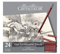 Crayons graphite - 24 pièces de HB à 9H - Boîte métal - Cretacolor Cleos