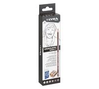 Crayons Graphite - 6 Modèles - 4h,3h,2h,H,F Et Hb - Gomme + Taille-Crayon - Lyra