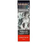 Crayons graphite - Aquarellable - Coffret 6 crayons + pinceau à eau - Carand' Ache G
