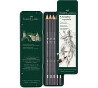 Crayons Graphite Aquarelle - FABER-CASTELL - Étui Inclus - Couleur Graphite - Mixte