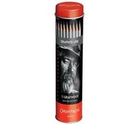 Caran d'Ache Graphite Line 775.315 Grafwood Lot de 15 crayons en tube métallique