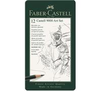 Crayons Graphite - FABER-CASTELL - Castell 9000 - 12 Crayons - Écologique - Bois de Cèdre Rose