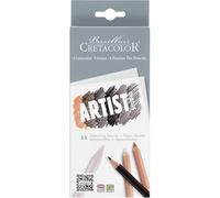 Crayons graphite + fusain + estompe - Beaux-arts - 11 pièces - Cretacolor Artist