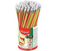 Crayons graphite HB pour enfant - MAPED - Kidy Learn - Lot de 72 crayons - Embout gomme - Forme triangulaire ergonomique