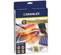 Manley Techniques artistiques Set de 24 crayons de couleur | Idéal pour les artistes en herbe | Cires aquarelle | Cires Développez votre créativité