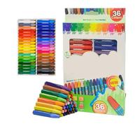 Crayons hexagonaux - Crayon pastel à l'huile | Crayons d'art hexagonaux | 36 couleurs assorties riches en pigments crémeux mélangables pastels doux pour artistes, peinture, dessin