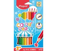 CRAYONS JUMBO COLOR'PEPS FSC 100% X12 BOITE CARTON
