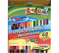 Crayons Kolori double face 48 couleurs de qualité supérieure. PENMATE