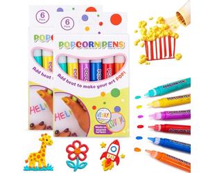 Crayons magiques à pop-corn, stylo artistique en relief 3D, stylos à | Stylos à pop-corn magiques, effet bulle activé par la chaleur, fonctionne sur la plupart des surfaces