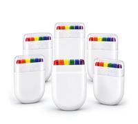 Crayons Maquillage Arc-en-Ciel 6 Couleurs, Peinture Visage | Pride LGBTQ+, Formule douce peau, Sans pinceau ni eau, Format pocket portable, Carnaval & Festival