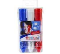 Crayons Maquillage Tricolore 3 Sticks Match Supporter