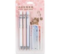 Crayons Mécaniques En Fleurs De Cerisier, 6 Pièces/Ensemble 0.5mm, Avec Recharge De Crayon, Crayons Automatiques Kawaii, Papeterie Scolaire, Stylo Presse De Bureau