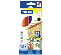 Milan Pochette 12 Crayons De Couleur Triangulaires