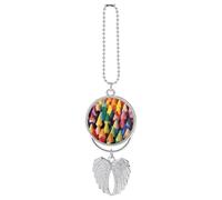 Crayons - Miroir de rétroviseur à suspendre - Décoration de la maison - Argenté