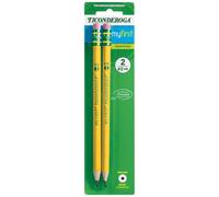 Crayons ? papier Ticonderoga My First Wood-Cased 2 HB Soft Pre-Sharpened Yellow 2 Count