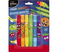 Crayons parfumés double face 6 couleurs Kidea