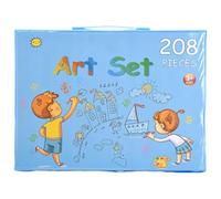 Crayons pour - 208 pièces portable pliable Crayons de Kit d'art Couleurs vives Bâtons Fournitures d'apprentissage | Peinture pour adultes, voyage, maison, voiture, bureau, studio