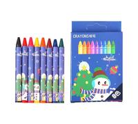 Crayons pour - Fournitures d'art de Noël 8 couleurs | Ensemble de crayons de couleur pour garçons et filles préscolaires maternelles salle de classe voyage, peinture à la maison, dessin