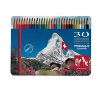 Caran d'Ache – Crayons de couleur aquarelle Prismalo – Lot de 30 couleurs assorties