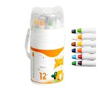 Crayons rétractables pour - Bâtons de couleur lavables à séchage rapide avec design torsadé, outils de coloriage sans casse, application lisse + corps facile à prendre en main - pour les