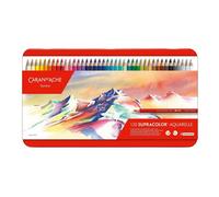 Crayons Supracolor Soft - Caran d'Ache - Lot de 120 - Coffret métal - Mine tendre 3,7 mm - 120 couleurs