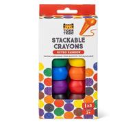 Crayons - TIGER TRIBE - COOL KIDS PROJECT - Empilables - Arc-en-ciel - 8 couleurs