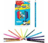 Crayons triangulaires 13 couleurs Taille-crayon Mickey et ses amis Colorino