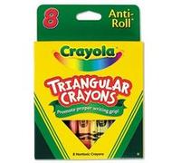 Crayons Triangulaires Anti-Roulis Crayola, Couleurs Assorties 8 G