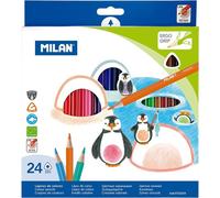 Crayons triangulaires MILAN en 24 couleurs intenses - idéal pour le dessin et la peinture Découvrez un monde de créativité avec une qualité qui inspire