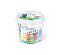 Staedtler Crayons de couleur Noris Junior - cire aquarellable, gros module - Pot 36+3 (140 C36)