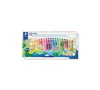 Staedtler Noris Junior – Crayons de cire aquarellables, étui 18 crayons + taille‑crayon 140 C18