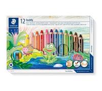 STAEDTLER Noris junior 3-in-1 colouring pencil pack of 12 assorted colours + sha