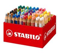 STABILO – Crayons de couleur woody 3 in 1 – Maxi schoolpack 76 multi-surfaces +4 taille-crayons